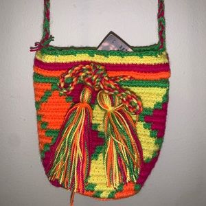 NWT 5” Wayyu Drawstring Pouch
Woven/Multi colored 
Handmade in Colombia